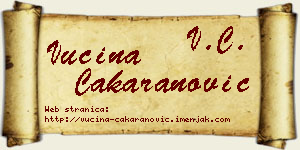 Vucina Čakaranović vizit kartica